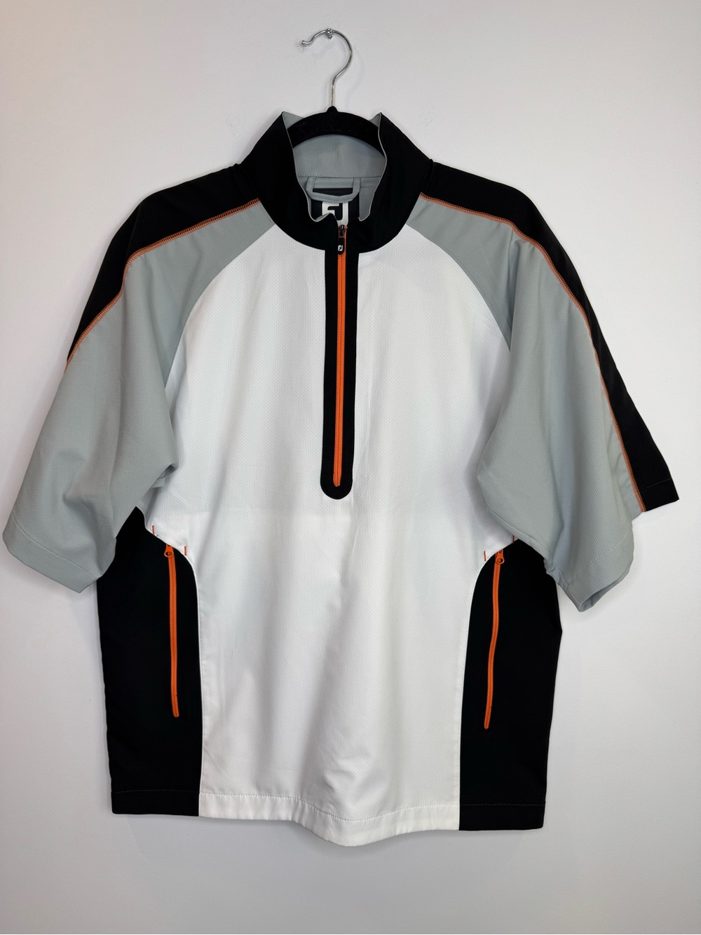 FOOTJOY men's colorblock 1/2 ZIP windbreaker short sleeve size small golf